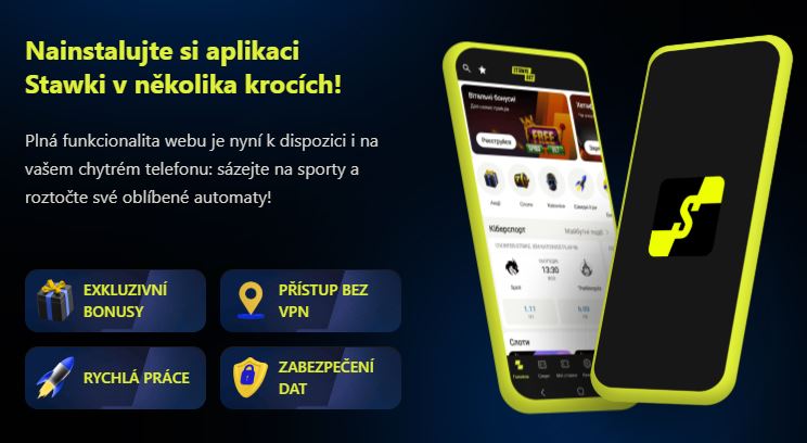 Stáhněte aplikaci Stawki Bet a točte oblíbené automaty přímo ze svého telefonu